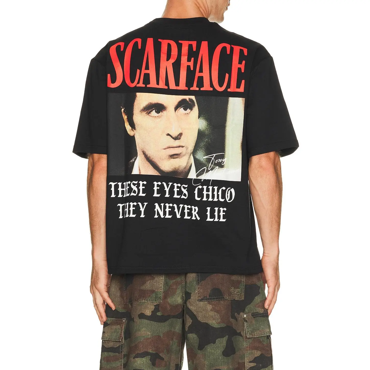 REASON Scarface Heavy Terry Tee in Black REASON Scarface Heavy Terry Tee in Black