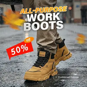 Men's Outdoor Work Boots All-Purpose Cushioned Outsole 50% Off