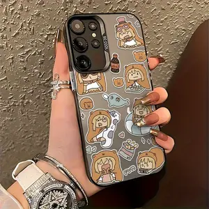 Skullcandy Bear Light Sound Girl Phone Case Compatible with 25 S24 S23 S22 S21 S20 FE Ultra Plus 4G 5G Shockproof Matte Back Cover