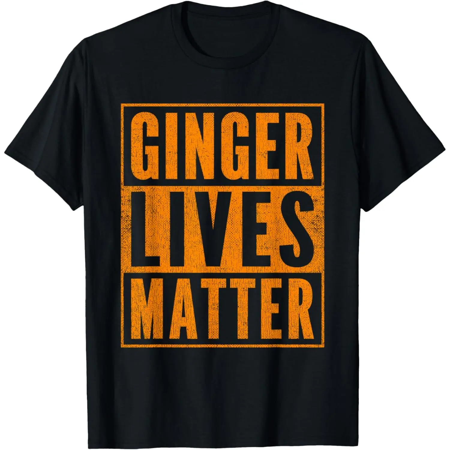 Men's Funny Ginger Lives Matter Graphic T-Shirt, Basic 100% Cotton Old School Short Sleeve Top, Made in USA, Tshirt, Shortsleeve