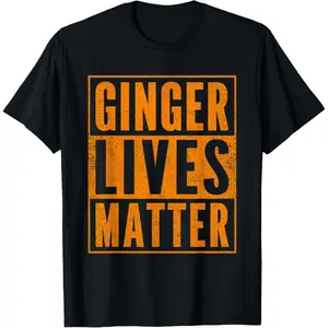 Funny Ginger Lives Matter Old School Graphic Redhead T-Shirt,Made in USA
