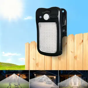 Solar lights outdoor, solar lights outdoor waterproof, dual device charging via USB and solar panel, with motion sensor, 3 modes, waterproof, suitable for yards, garages, porches, patios, gardens, pools, and barns.