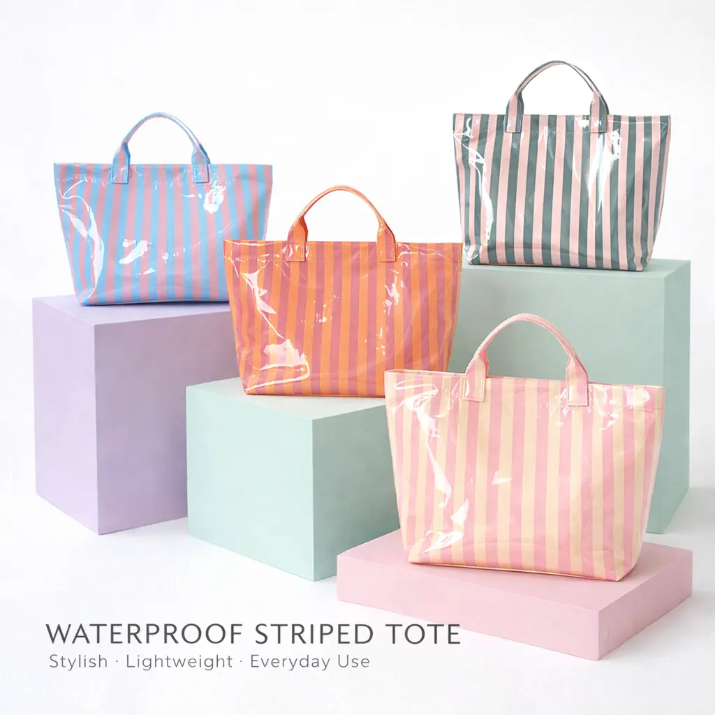 Striped All-Season Lightweight Large Tote Bag for Women, Casual Everyday Handbag, Daily Commute Purse, High-Value Portable Shoulder Bag for Outdoor Recreation, Casual Everyday Bag, Daily Commute Bag