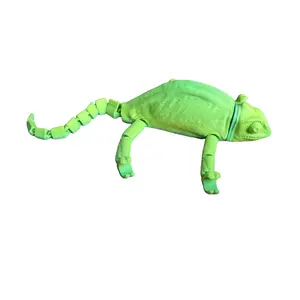 Flexi Chameleon - 10.5 Inches - Desktop or Fidget Toy - Articulated Reptile - 3D Printed - Choose a color!