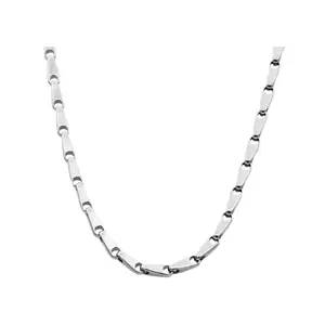 Mens Stainless Steel Bullet Link Chain Necklace