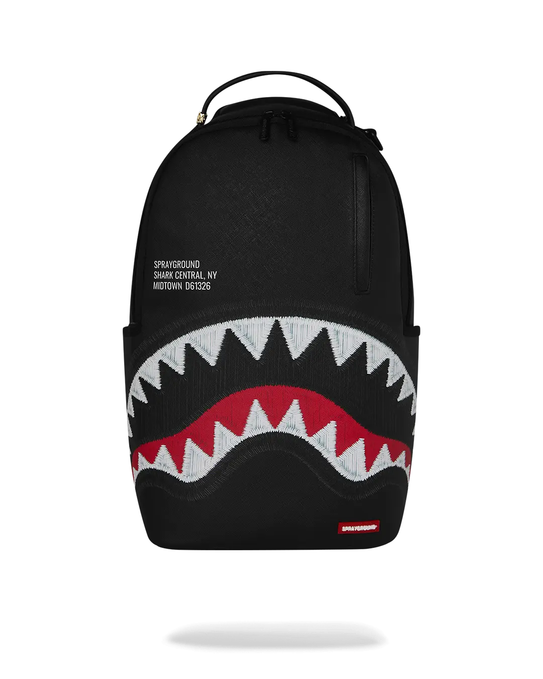 SPRAYGROUND SHARK CENTRAL FAUX EMBROIDERED SHARK BACKPACK