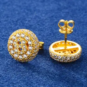 Ucciyo-Oasis S925 Sterling Silver Round Lab-Grown Moissanite Stud Earrings – Screw Back or Butterfly Back, Diamond Look Earrings for Men & Women, Wedding & Birthday Gift [T0574]