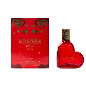 Ensemble Pour Toujours Paris Rouge Eau De Parfum for Women - Musky Woody Fragrance - 3.4 Fl. Oz. / 100ml belle  perfume