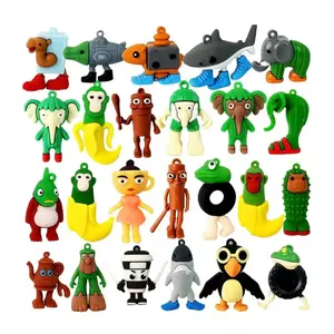 Italian Brainrot Toys 24pcsTralalero Tralala Meme Shark Figures 2.5inFunny Animals Keychain Decor SummervibesGifts for Fans Squishy Bag Charms CarAccessories Collector Set Fun CollectiblesSilicone Figurines Decorative Figurines