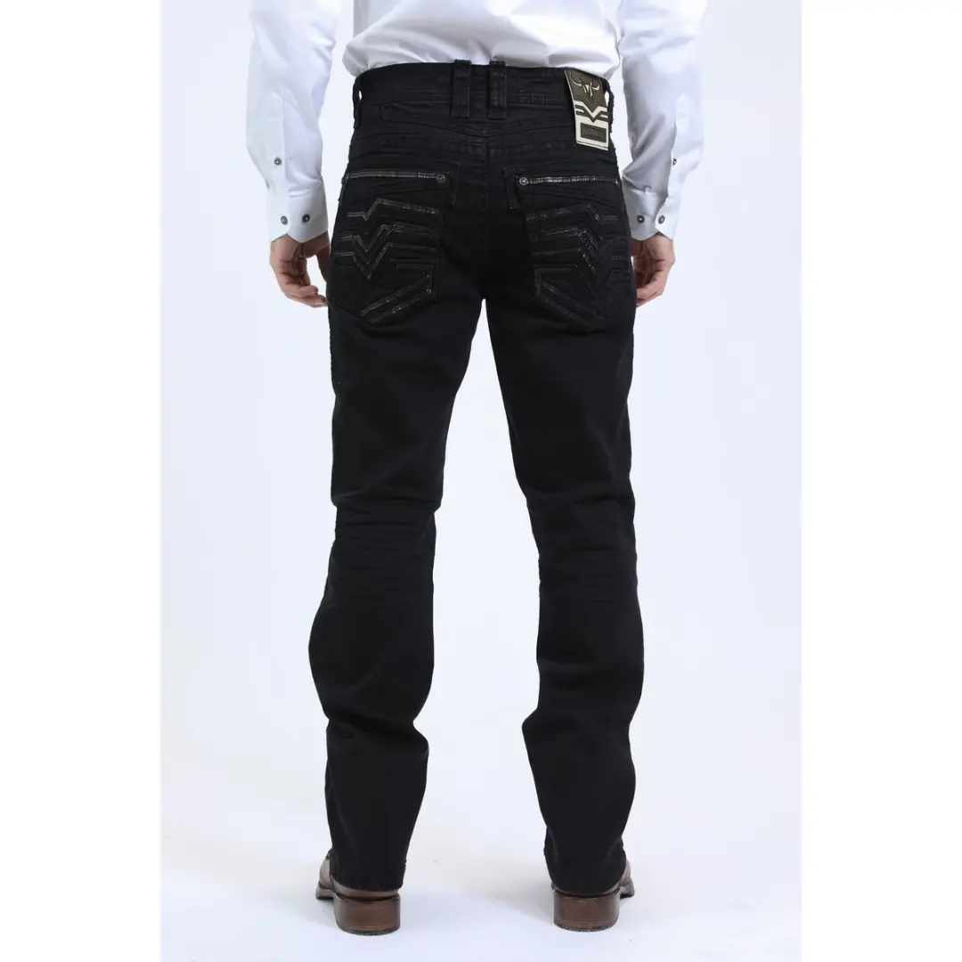 Platini Holt Men's Black Slim Boot Cut Jeans