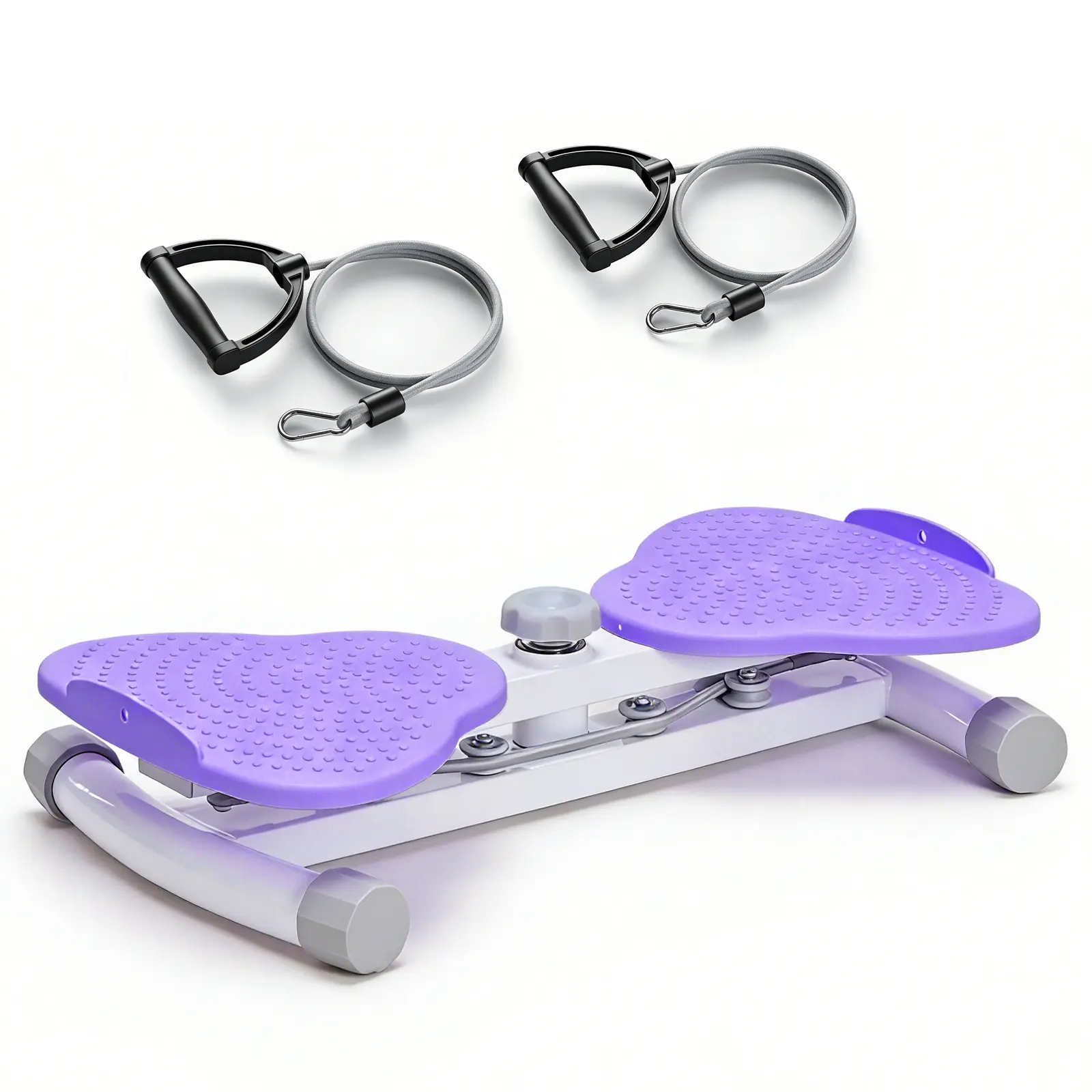 Sweetcrispy Twisting Exercise Board - Textured Anti-Slip Balancing Board with Pull Cords, Noiseless Fitness Equipment for Core Workout, 300 lbs Capacity Home Exercise & Workout Equipment, Home Workout