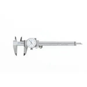 0-6 Inch Dial Caliper, Stainless Steel Precision Measuring Tool with Shock-Proof Dial, High Accuracy ±0.001"