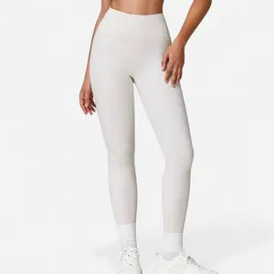 Anna-Kaci Active Women's High Waist Compression Leggings with Seamless Fit and Sculpting Stretch Fabric - X Large, White