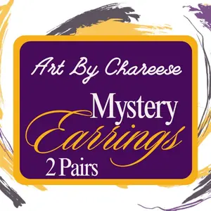 Eco-Friendly Acrylic Paint Mystery Earrings - Unique and Eye-Catching 2 pair