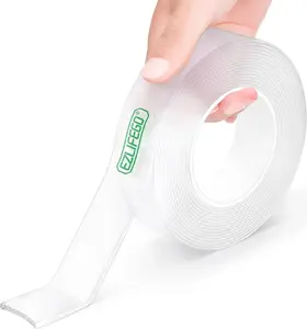 Heavy Duty Double Sided Tape | Clear Nano Gel Adhesive Mounting Tape for Walls, Picture Hanging Strips (9.85FT) allthingsaura