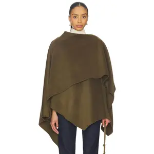L'Academie Kye Wool Cape in Olive