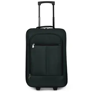 Pilot Case 18" Softside Carry-on Luggage with Wheels and Telescopic Handle, Green