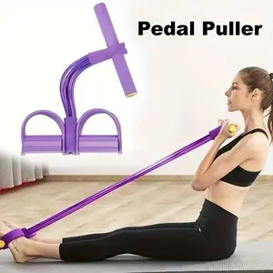 Manual Tension Training Pedal Resistance Band, Eco-Friendly Natural Latex Yoga Stretching Band, Multifunctional Adjustable Elastic Band for Home Gym Arm & Waist and Abdomen Training, Exercise Equipment, Suitable for Both Men and Women