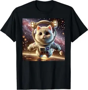 Cat Astronaut, Space Cat, Funny Planets gift Men Women kids T-Shirt