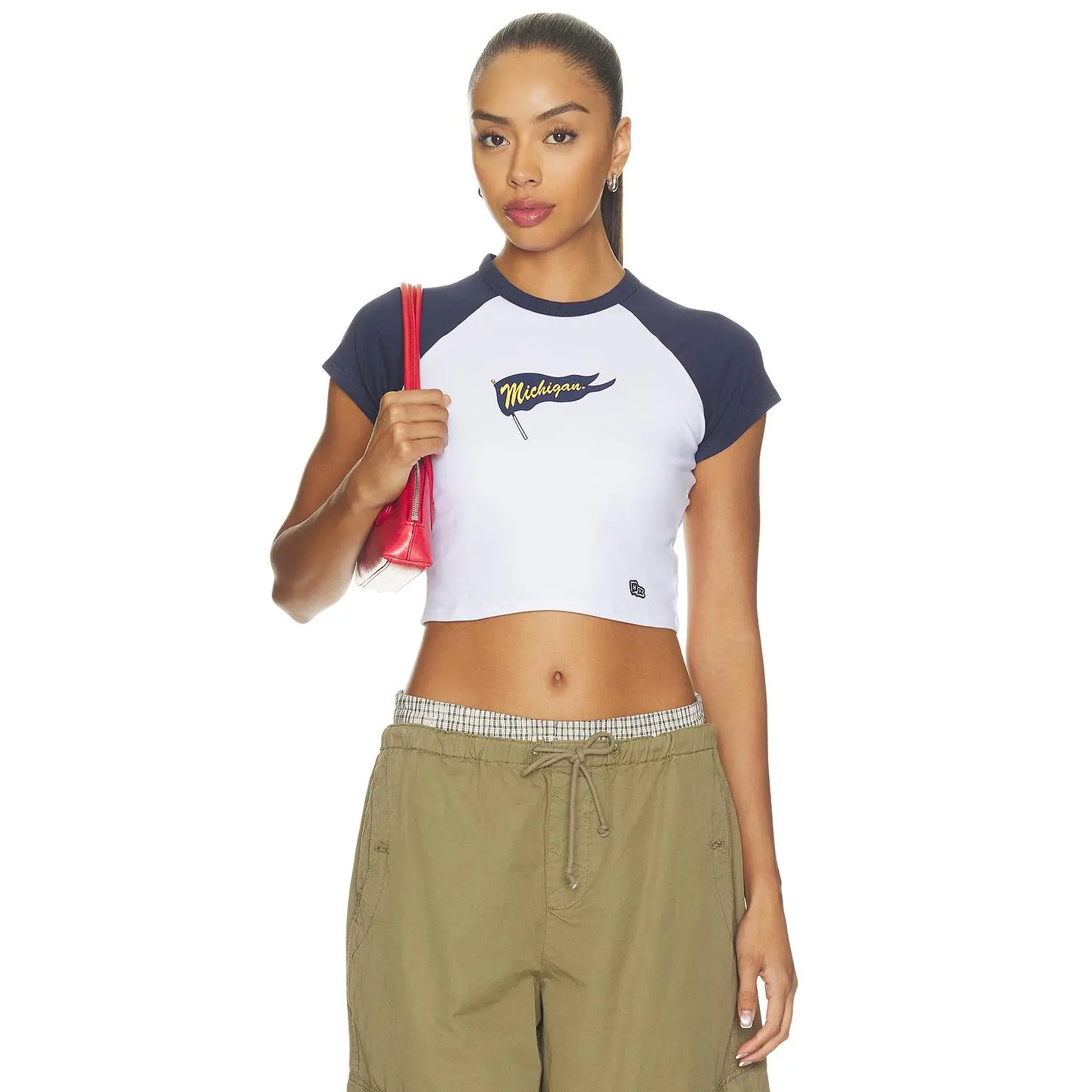 Hype and Vice University Of Michigan Homerun Tee in Navy