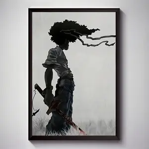 Frameless painting, African warrior anime poster, room aesthetics poster, unique creative wall decoration, Modern Art Design. Living room, bedroom, kitchen, office, coffee shop decoration. Perfect gift and decoration. Unique Artwork