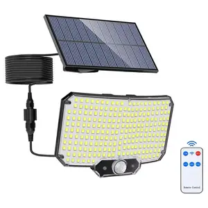 Solar Outdoor Light with Motion Sensor, Waterproof 234 LED Security Floodlight, 3 Modes, Remote Control, Ideal for Front Door Porch Barn Garage, Waterproof Outdoor Lighting, Solar Security Lights