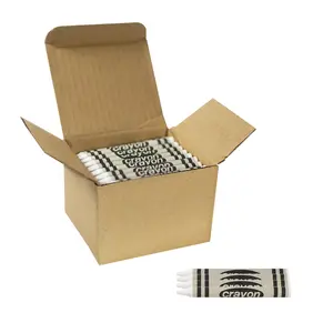 80 White Crayons Bulk - Single Color Crayon Refill-Regular Size 5/16" x 3-1/2"
