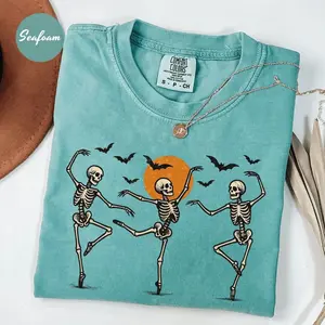 Comfort Colors® Dancing Skeleton 90s Vintage Style Tshirt, Retro Y2k Skeleton Shirt, Skull Funny Shirt, Gag Tees, Dancing Lovers Shirt 5W8