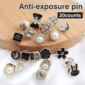 20 Counts Women Shirt Brooch Buttons Cover up Button Pin Safety Brooch Buttons No Sew Buttons for Clothing