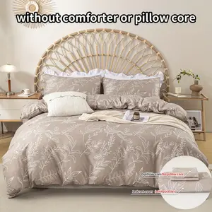 3pcs Elegant Floral Down Comforter Cover Set, Luxury Bedding Without Insert or Pillow, Soft and Stylish for Home Decor