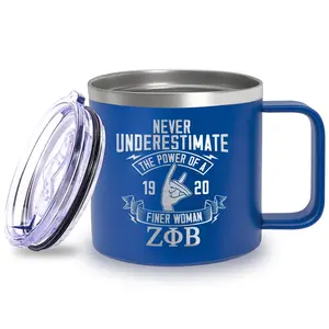 BBGreek Zeta Phi Beta - 14 oz Insulated Mug - Official Vendor