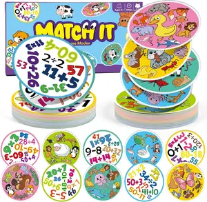 Quick Memory Card Game, Kids Quick Reflexes Cards Math Game, Animal Table Match Game,Visual Perception Family Games,Preschool Classroom Math Games, Homeschool Supplies