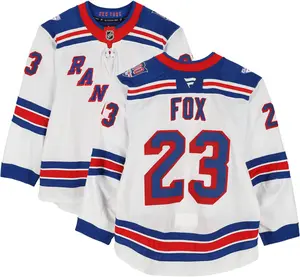 Adam Fox New York Rangers Game-Used #23 White Jersey vs. Buffalo Sabres on October 9, 2024 - Fanatics Authentic Certified