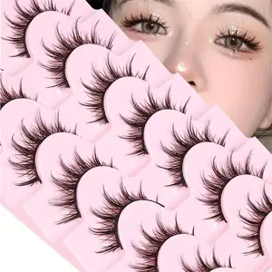 Fluffy Manga False Eyelashes, 2 Boxes/14 Pairs Extra Long And Thick Eyelashes For Makeup And Eyelash Extension, Cosplay Fake Eyelashes, 3D Wispy Eyelashes, Longer Looking Eyelashes
