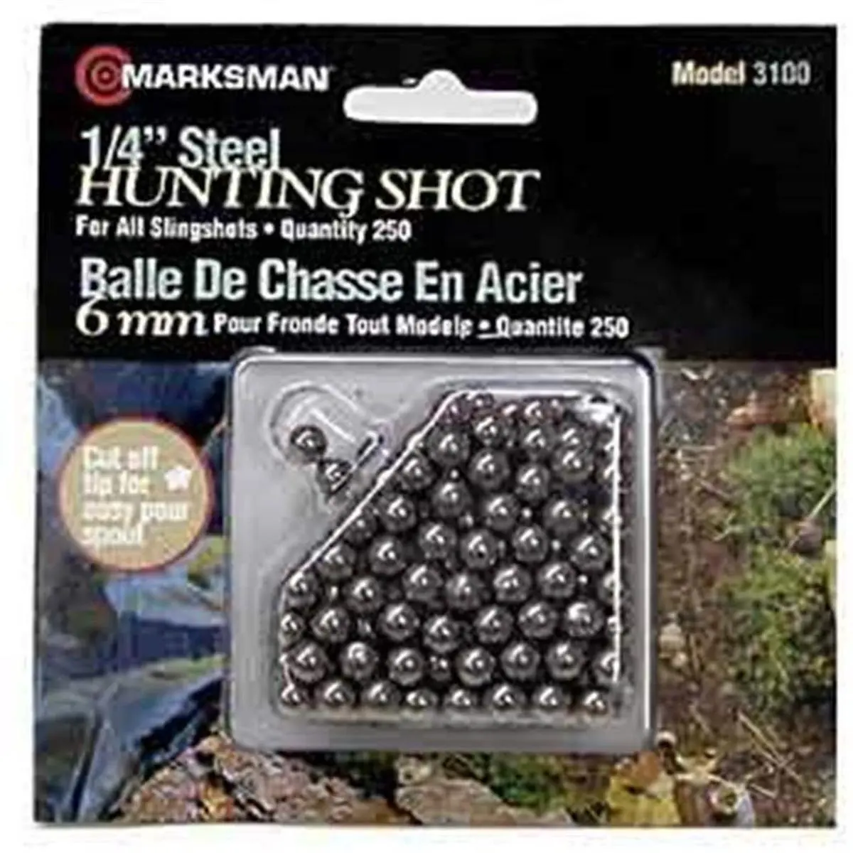 Marksman Products 2019 0.25 in. Tempered Steel Singleshot (250 Count) - Folds, High Impact Plastic Groove, Molded Finger Yoke, Tubular Thrust Bands, Check Airgun List Restrictions