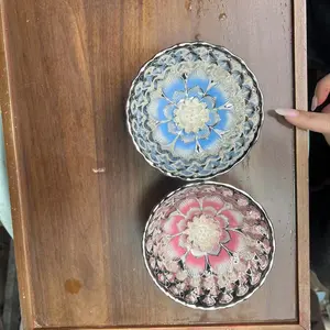 Jianzhan Pure Handmade Master Master's Cup Blue Pink Set