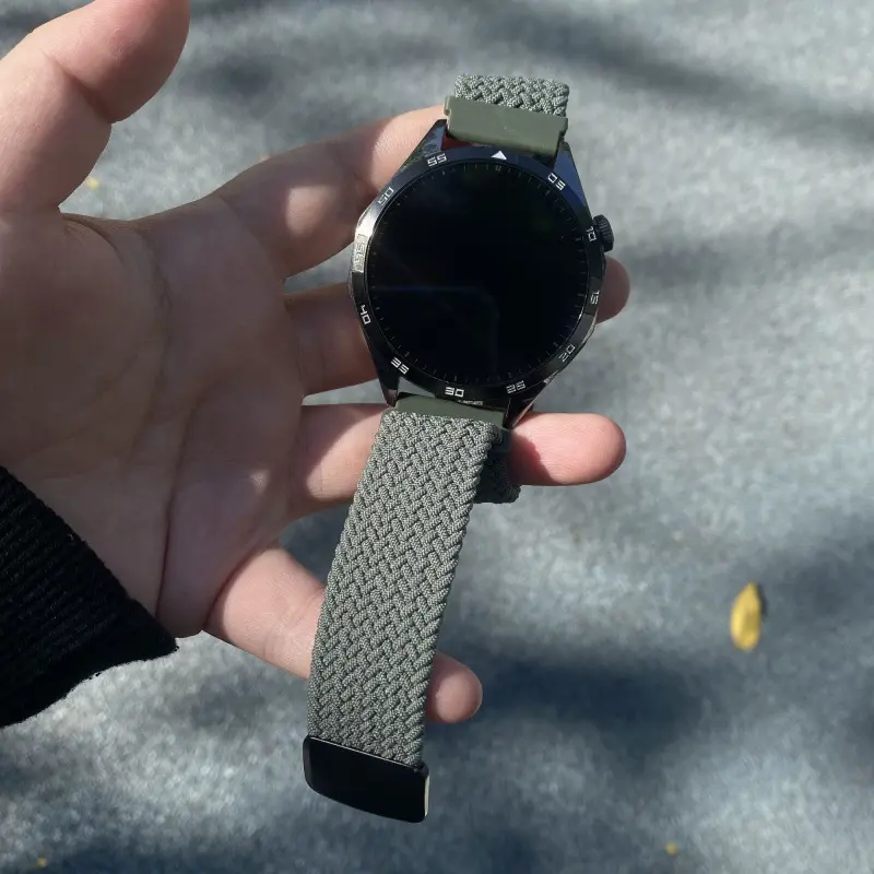 Olive green - nylon woven double magnetic attracti