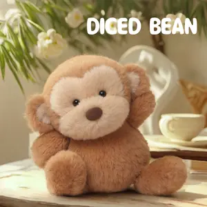 Cute Monkey Plush Toy, Soft Stuffed Animal Plushie, Fluffy Cuddly Monkey Doll, Cozy Gift Idea, Room Decor Plush