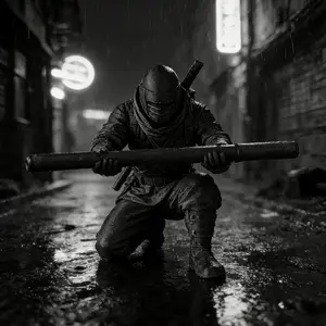 3D Printed Ninja Samurai Pen Holder, Multifunctional Desktop Organizer for Pens and Pencils, Non-Slip Space Saving, Ideal Office Home Decor Gift