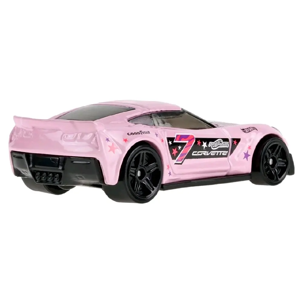 Hot Wheels Corvette C7 Z06 Diecast Pink Black Car 1:64 Chevrolet