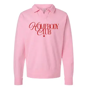 'Homebody Heart Club' Polo Pullover