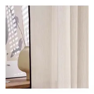 2.5x3m Semi-Sheer Polyester Gauze Weave Curtains - French-Style Black-Edge Window Panels with Gauze Texture & Dreamy Privacy, Ideal for Bay Windows