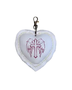 Charm is Deceptive Redemption Wings Angelic Denim Bag Charm – Purse Charm Accessory