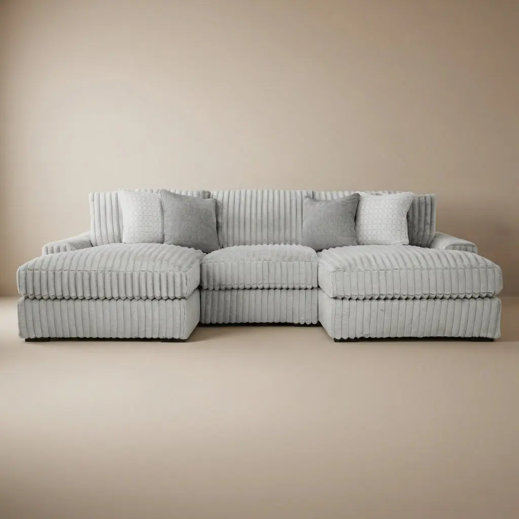 Stupendous 3-Piece Sectional with Double Chaise