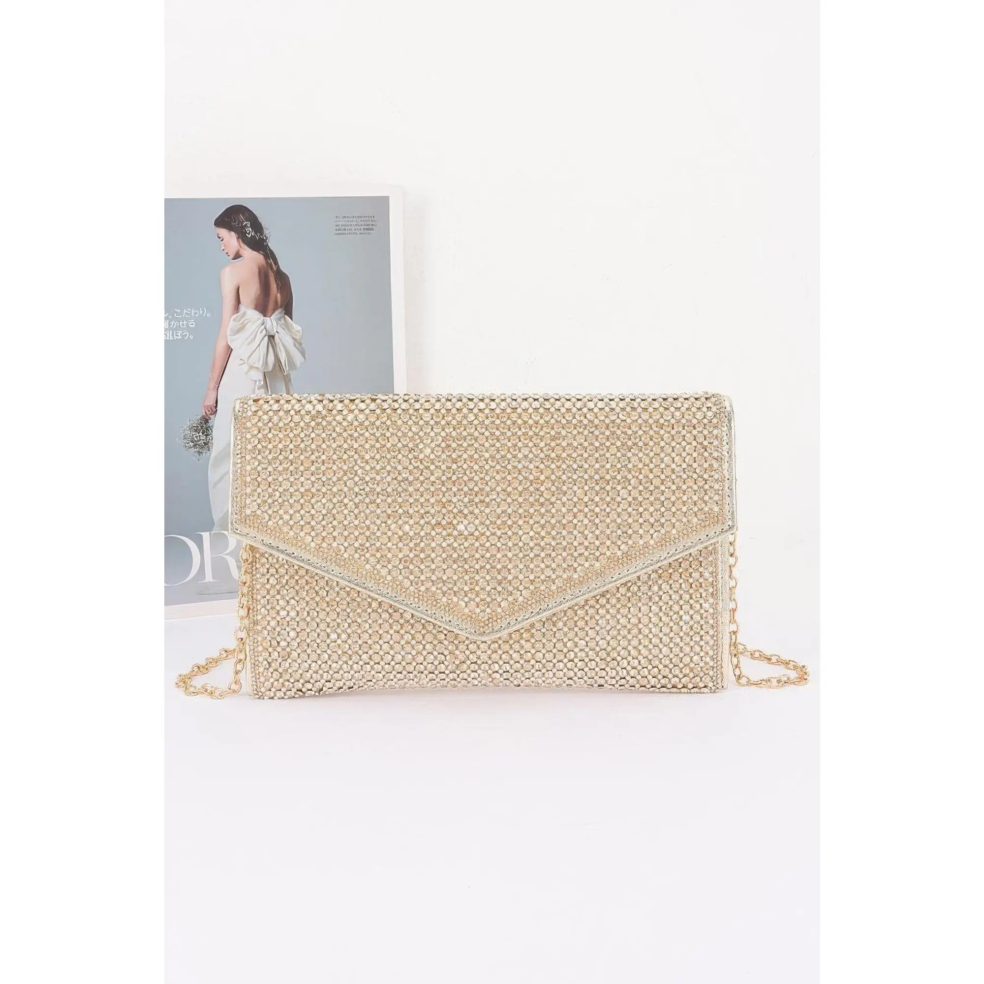 Rhinestone Envelope Party Clutch