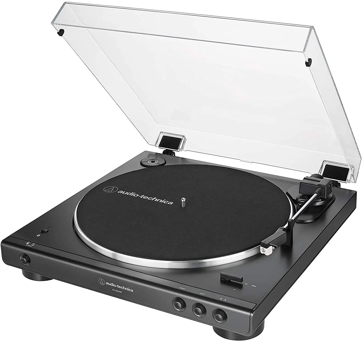 Audio-Technica AT-LP60XBT-BK Fully Automatic Bluetooth Wireless Belt-Drive Turntable (Black, Collectibles, Anti-Resonance, Die-Cast Aluminum Platter) (ATLP60XBTBK)