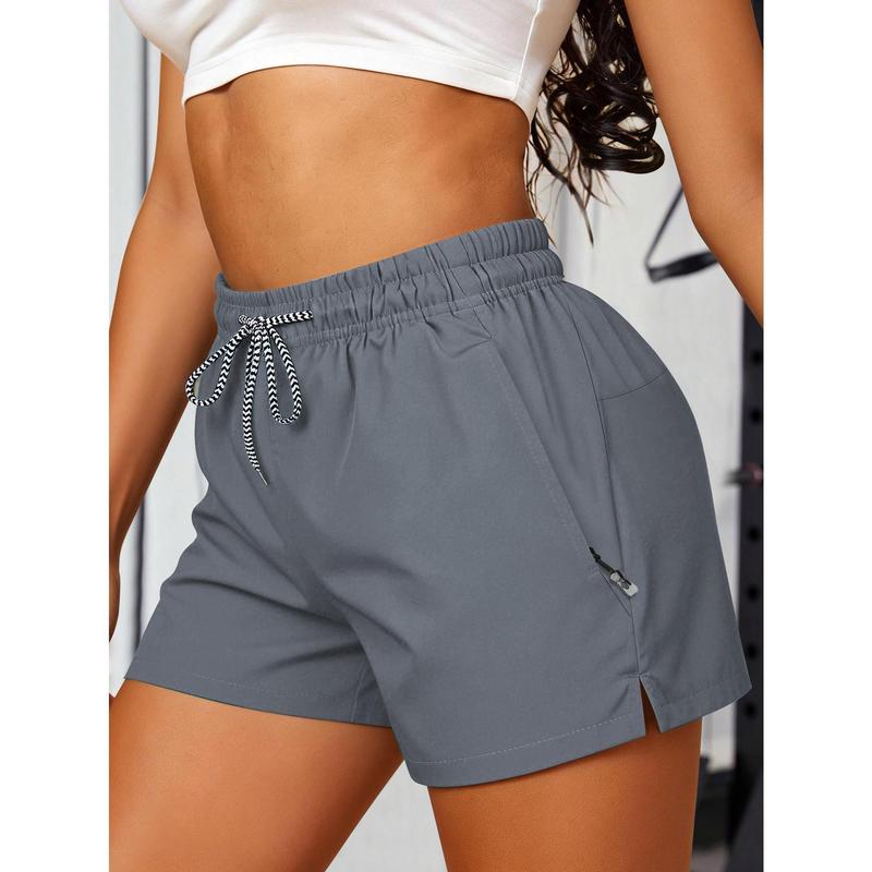 Women's Plus Size Universal 3-Quarter Length Active Camouflage Print Loose-Fit Knitting Polypropylene Sport Shorts - Elastic Drawstring Waistband, Secure Zip Pockets, Lightweight Breathable Fabric, for Fitness, Daily Casual (Unisex Clothes Compatible)