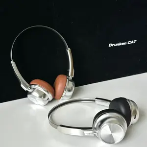 Retro On-Ear headphone Vintage Revival Over-Ear Headphones - Steampunk Chrome Accents & Modern Bluetooth 5.4, Long Battery Life Wireless OverEar headset , Dark Academic Fashion Statemen Audio audio technica music lovers gift Multi-Platform Gaming gym