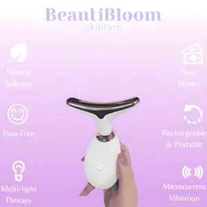 [BeautiBloom]  Microcurrent multifunctional facial massager, neck massage, neck wrinkle removal, nasolabial wrinkle removal ( Quality Beauty Store)