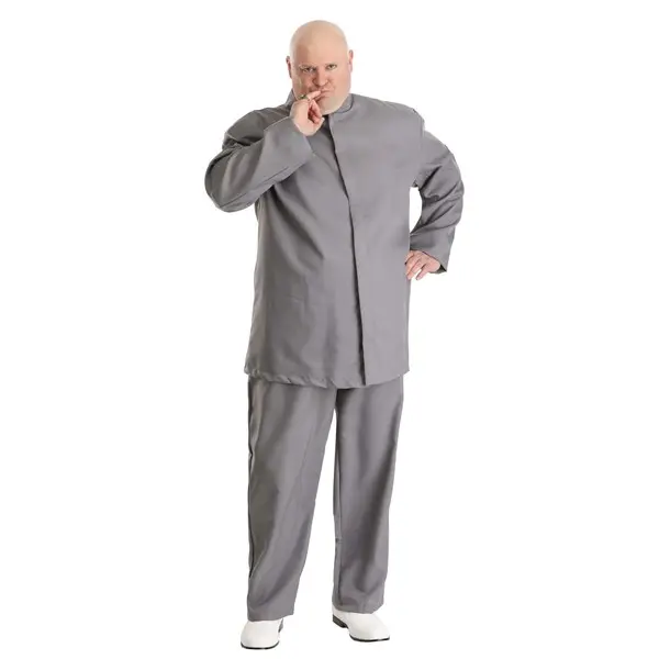 Plus Size Gray Suit Costume for Men